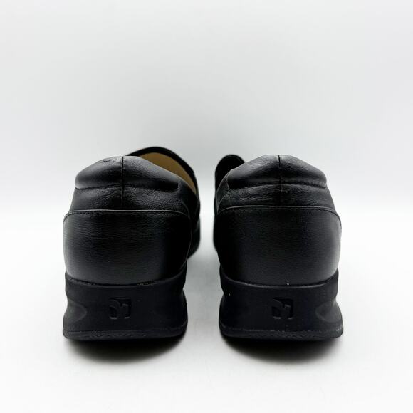 Revere Womens Panama Sneakers US 11 M EU 42 Black Leather Slip On NIB - Picture 9 of 12